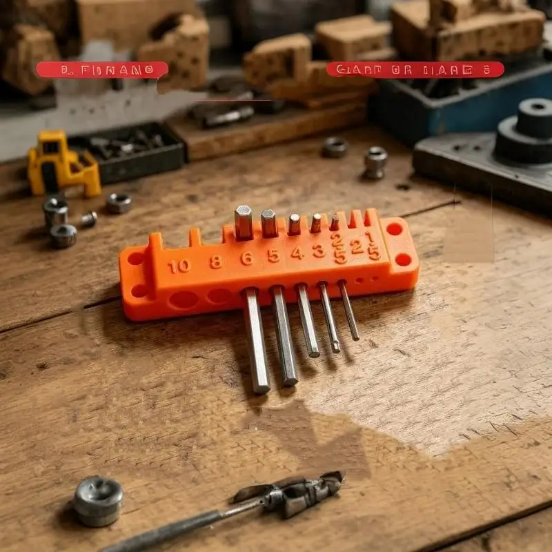 10 Sizes Numbered Hex Socket Organizer, Punch-Free Wall Mount Tool Storage Rack For Pegboard Workshop