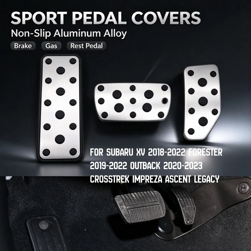 Car Pedal Cover For Subaru XV 2018-2022 Forester 2019-2022 Outback 2020-2023 Crosstrek Impreza Ascent Legacy Accessories