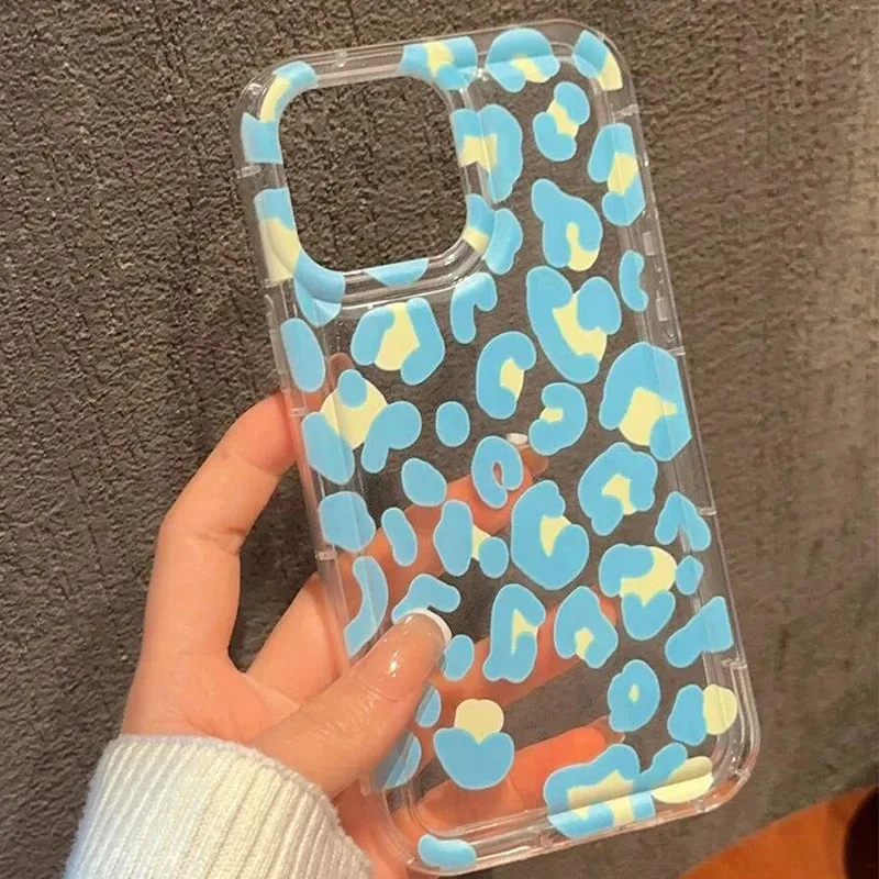 ليوبارد تصميم أنيق الوردي نمط جراب هاتف آيفون 16 15 14 13 12 11 برو ماكس 16E SE2 7 8 زائد X XR XS لينة واضح غطاء