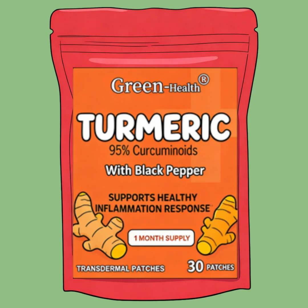 Turmeric Curcumin Transdermal Patches with Black Pepper Enhanced Absorption for Joint Support 30 Patches