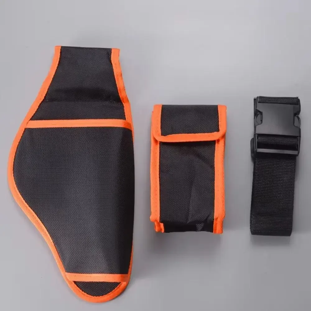 Wearable Belt Shear Storage Tools Bag Black & Orange Aesthetic Battery Storage Box Electric Pruning Shear Waist Bag