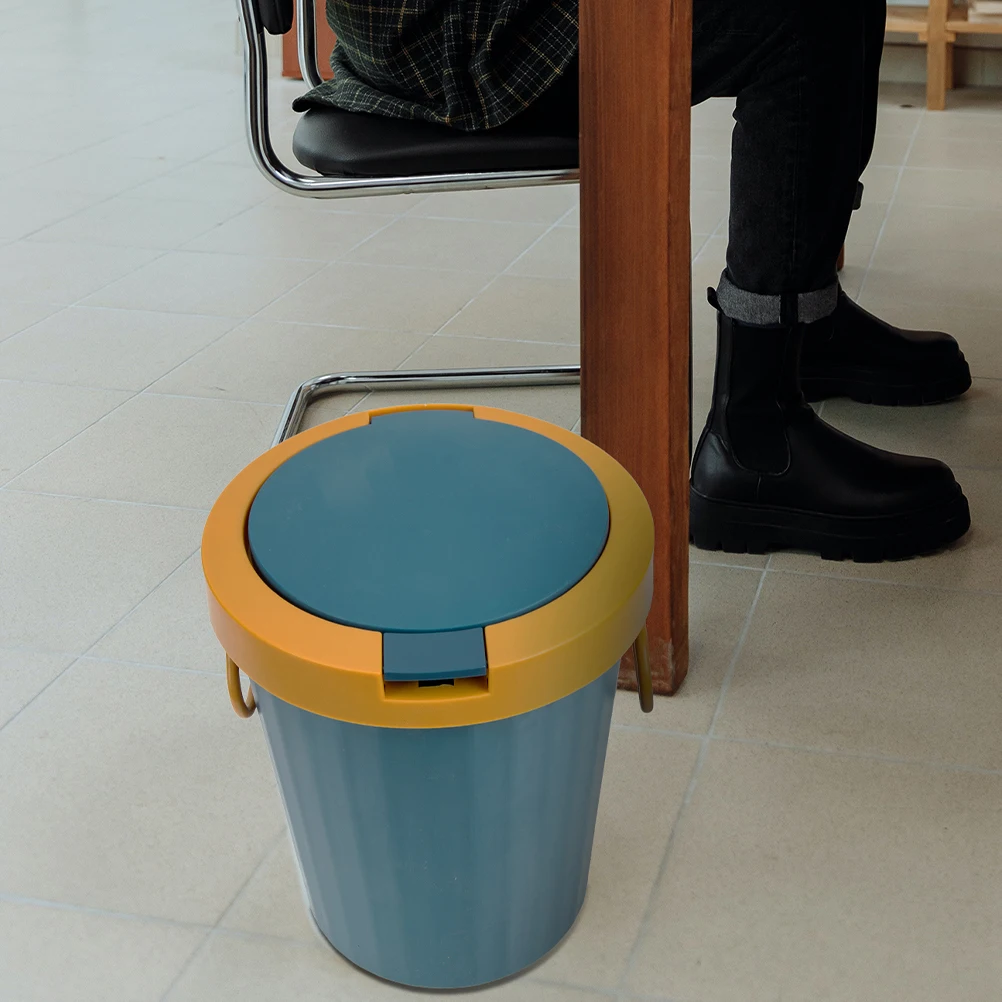 

Trash Can Waste Basket with Lid for Kitchen Bathroom Bedroom Large Size Garbage Bucket Household Trash Container Durability PP