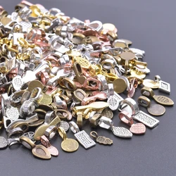 30/50/100 Pcs Radom Mix Vintage Bail Charms For Jewelry Making Supplies Base Pendant Connectors Handmade Accessories Materials