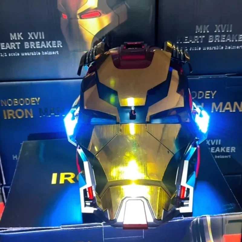 

Iron Man Helmet Mk17 Electric Toy Voice Control Wearable Automatic Opening Close Collectible Mech Mask Anime Prop Ornament