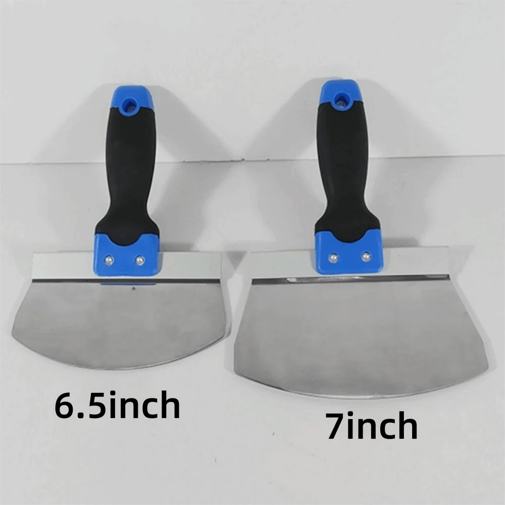 أداة يدوية مكشطة طلاء من الفولاذ المقاوم للصدأ سطح أملس محمول طلاء جدران مجرفة معجون قبضة مريحة متعددة الأغراض