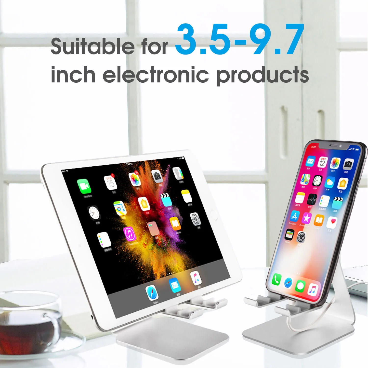 Cell Phone Stand Cradle Holder Phone Bracket for Iphone Desk Adjustable Vertical Holder Stand Moblie Phone Dock Tablet Bracket