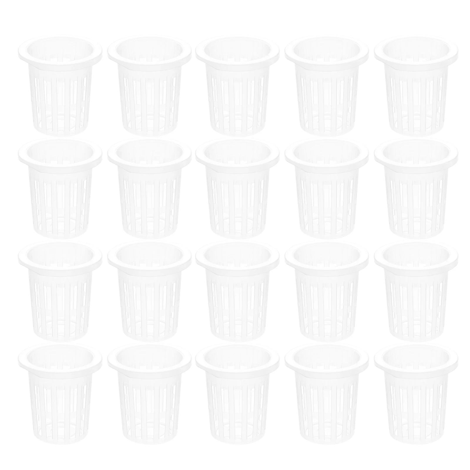 

50 Pcs Hydroponic Vegetable Planting Baskets Plastic Mesh Cups Durable Wide Lip Slotted Gardening Nursery Pots