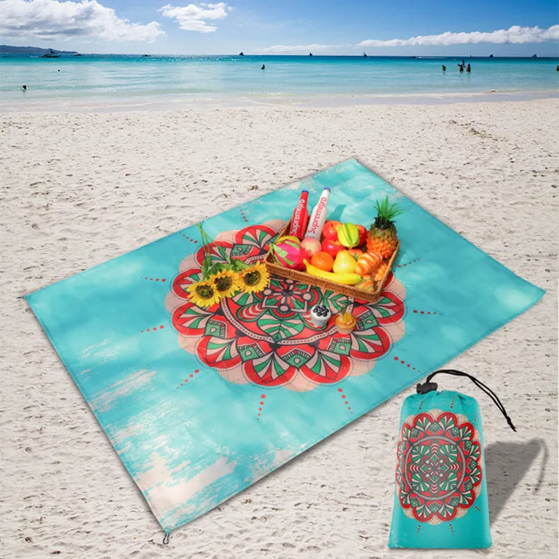 Picnic Blanket Beach Blanket Large Sandproof Waterproof Machine Washable Lightweight Beach Mat for Outdoor Camping Picnic Travel