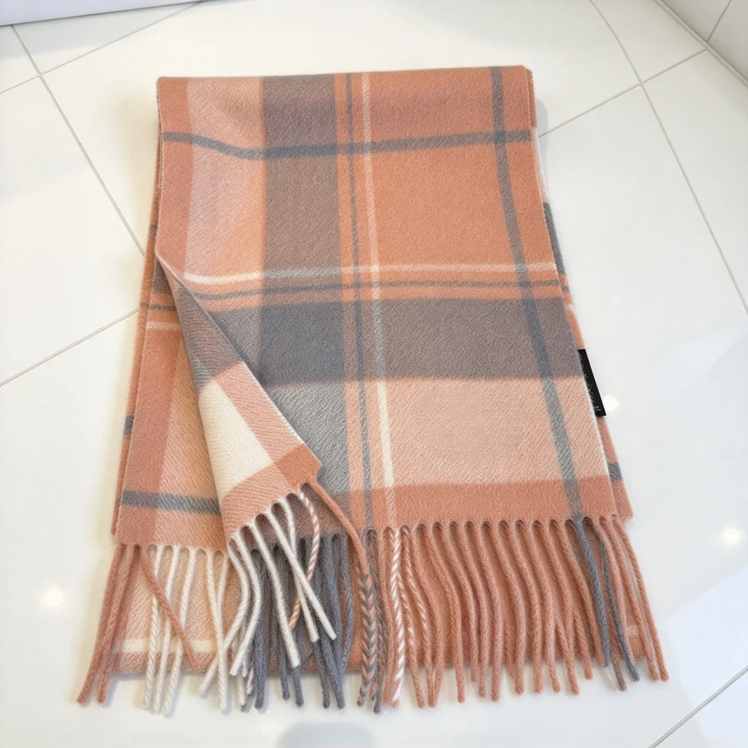 Luxury Brand Shawl Neck Women's Fashion Scarf Warmer Soft Scarf 30*180cm Handmade Minimalist Versatile Premium Ideal for Gifting