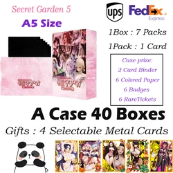 Wholesale A5 Size Goddess Card SECRET GARDEN 5 Waifu Hobby Collectible Card Rare Film Card Doujin Booster Box Toy Gifts