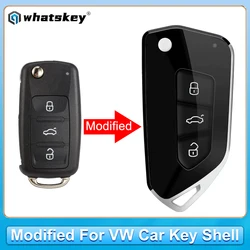 3 Button Car Key Shell Modified Flip Folding Key Case for VW Golf /VOLKSWAGEN Caddy Eos Beetle Polo Up Tiguan Jetta Skoda Seat