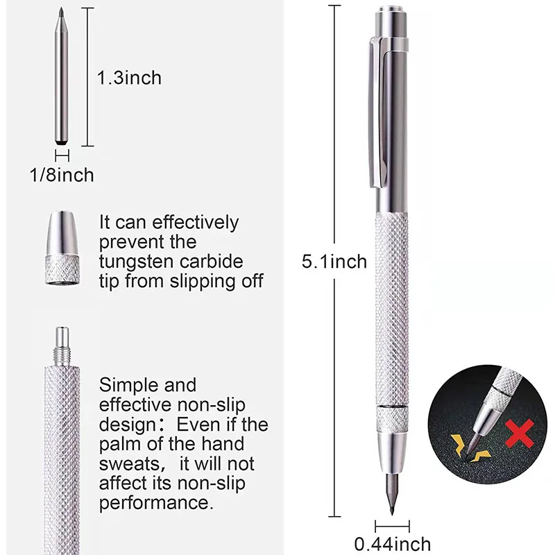 Diamond Scribing Pen Tungsten Carbide Tip Carbide Engraving Pen Tungsten Carbide Nib Stylus Pen For Glass Ceramic Metal Hand Too