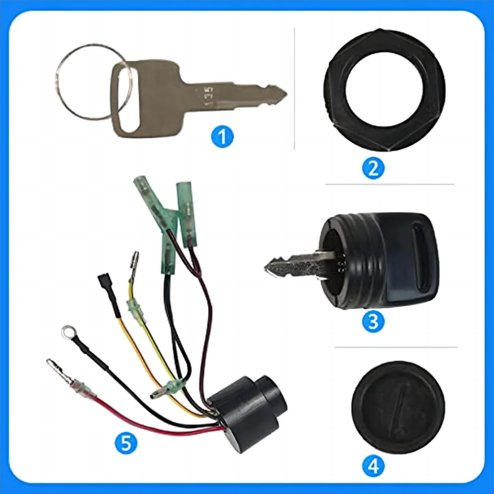 Outboard Motor Ignition Switch Lock Set  For Mercury Mariner Control Box 40 45 50 60 90 115 150 225hp 87-17009A5 Outboard Sierra