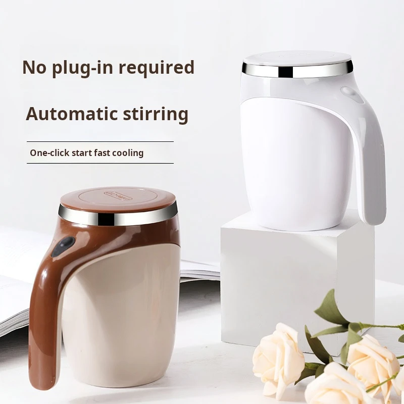 

Auto Stirring Mug Magnetic Self Stirring Cup USB-C Rechargeable 380ML Stainless Steel Travel Coffee Cup for Office Cafe
