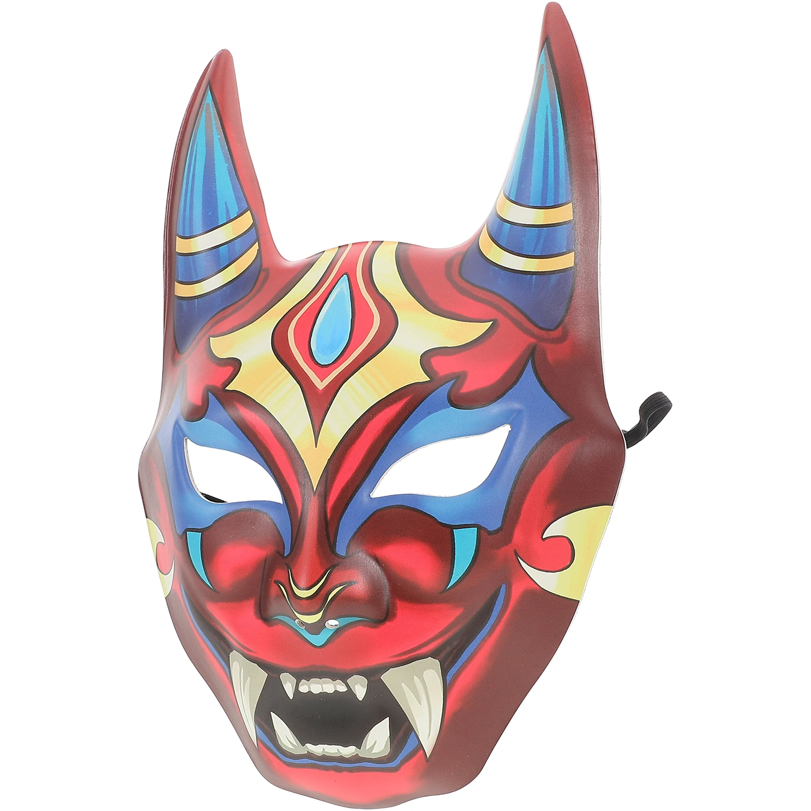 

Japanese Halloween Party Cosplay Masquerade Mask Reusable Ugly Costume Accessory Stage Performance Decorative Mask Bright