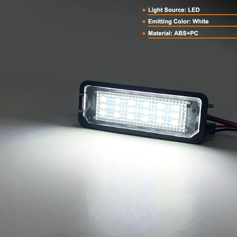 LED License Plate Light For Seat Altea Exeo Ibiza Leon Toledo For VW T-Roc Phaeton Rabbit Scirocco Golf 4/5/6/7 Skoda Superb view 4