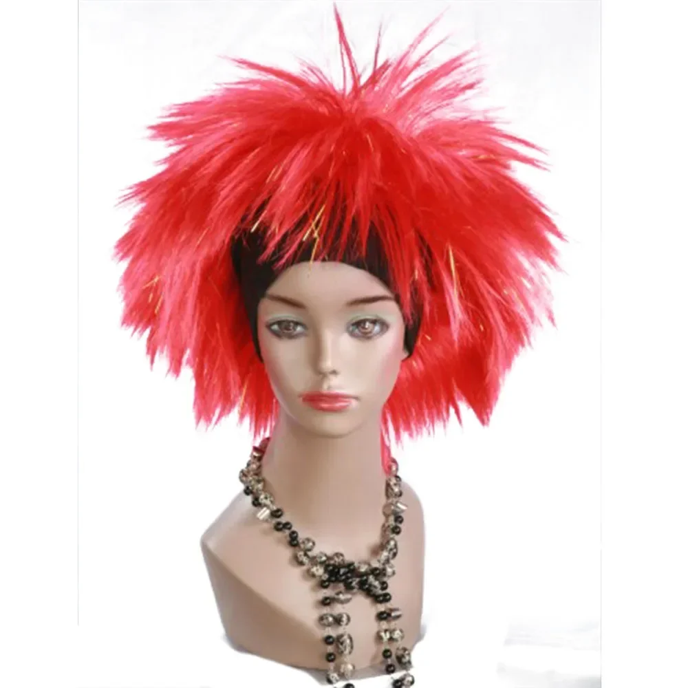 StrongBeauty Halloween WIigs Red punk Style Cosplay Wig Synthetic Hair