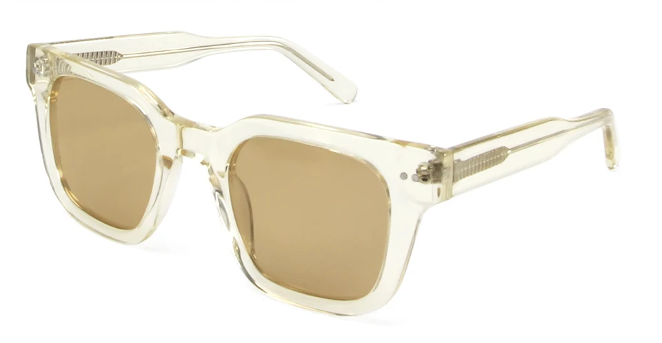 Chim 004 Designer-Sonnenbrille aus schwarzem Acetat, große polarisierte quadratische Fassung für Damen und Herren, flache UV400-Schutzgläser – Detail 29