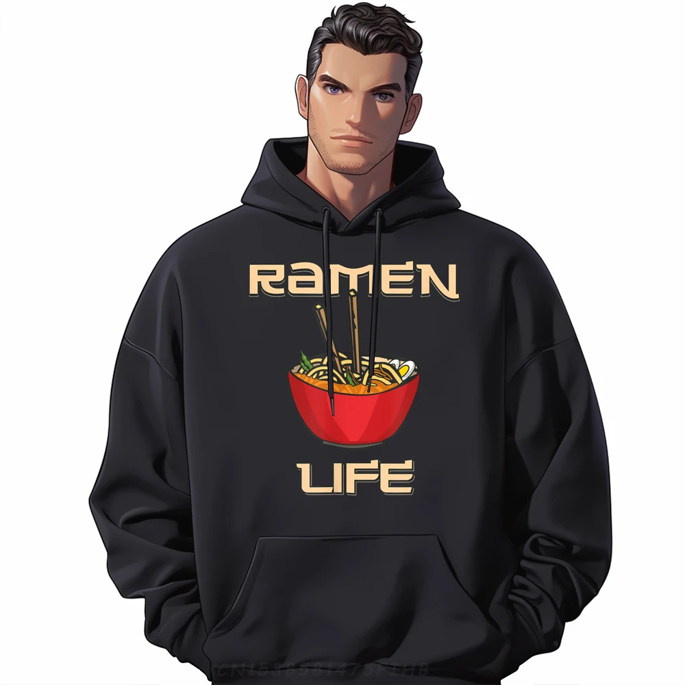 Japanese Ramen Ramen Bowl with Noodles Luxury Clothing Men Clothing New Pullover Hoodies