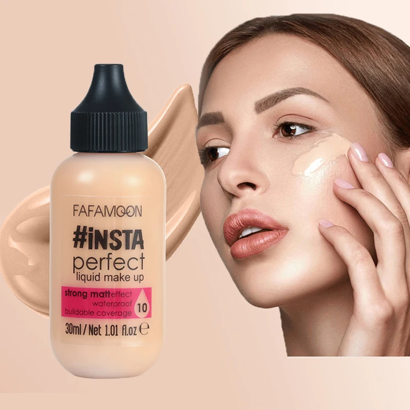 8-color liquid foundation long-lasting concealer without makeup liquid foundation oil control light moisturizing hydrating skin