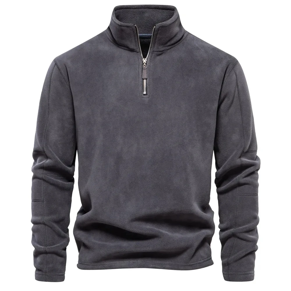 Nuova giacca in pile caldo addensato autunno inverno per uomo Pullover con collo a cerniera felpa da uomo di qualità di marca giacca da uomo Soft Shell