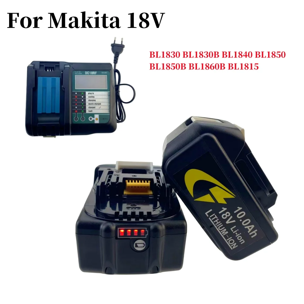 

2023 Улучшенный литиевый аккумулятор для Makita 18 в 10000 мАч BL1830 BL1830B BL1840 BL1850 BL1850B BL1860B BL1815