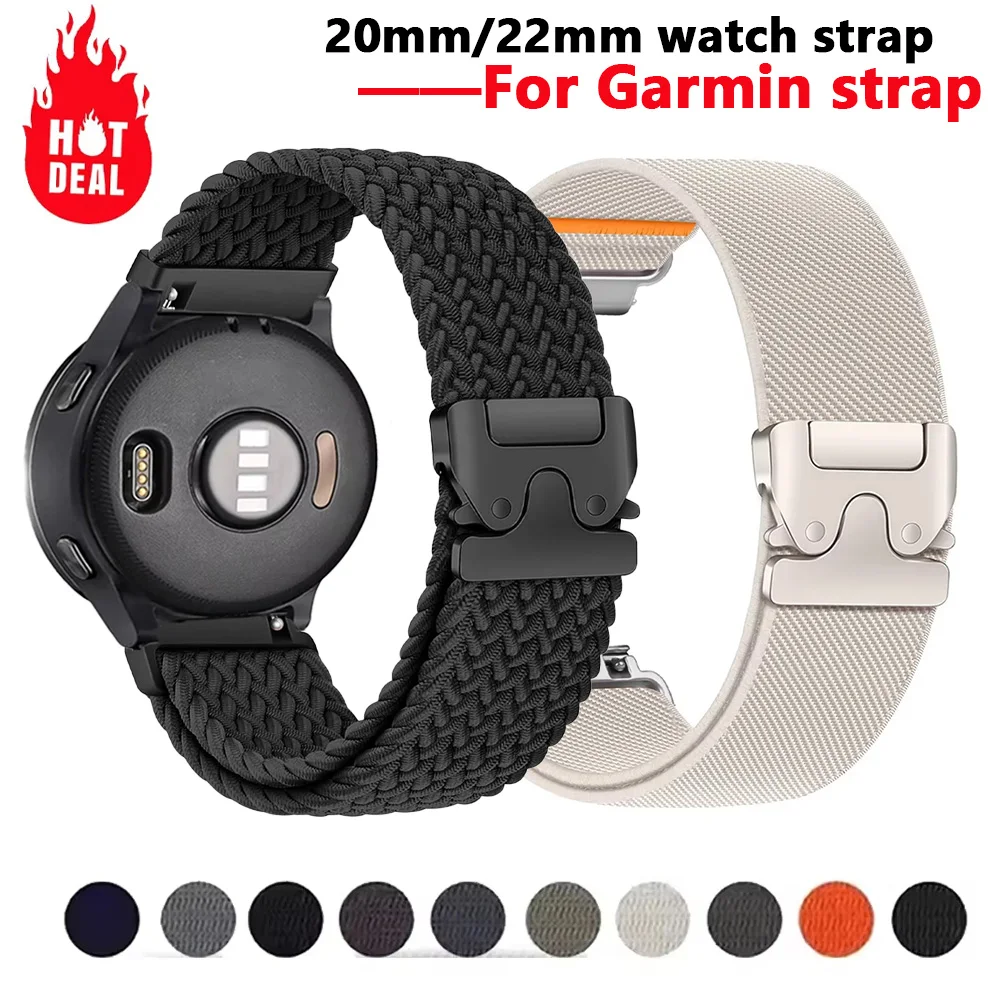 Strap For Garmin Forerunner 255 265 970 165 55/Active 6 5 Band 20/22MM Parachute Bracelet Correa Garmin Venu 4 45mm/Vivoactive 5