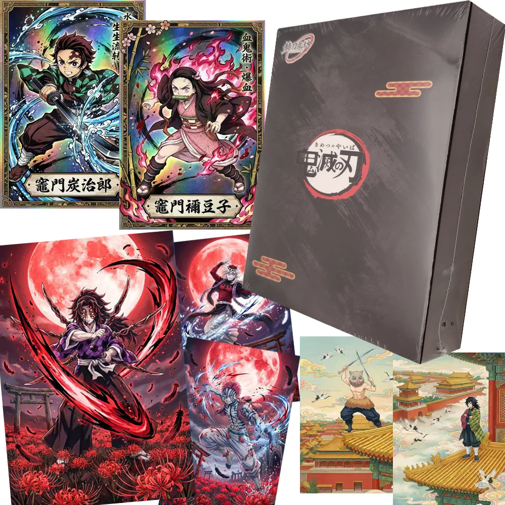 

Demon Slayer Peripheral Collection Cards Anime Creative Color Paper Series Character Charm Silhouette Cards Toys Gifts for Kids