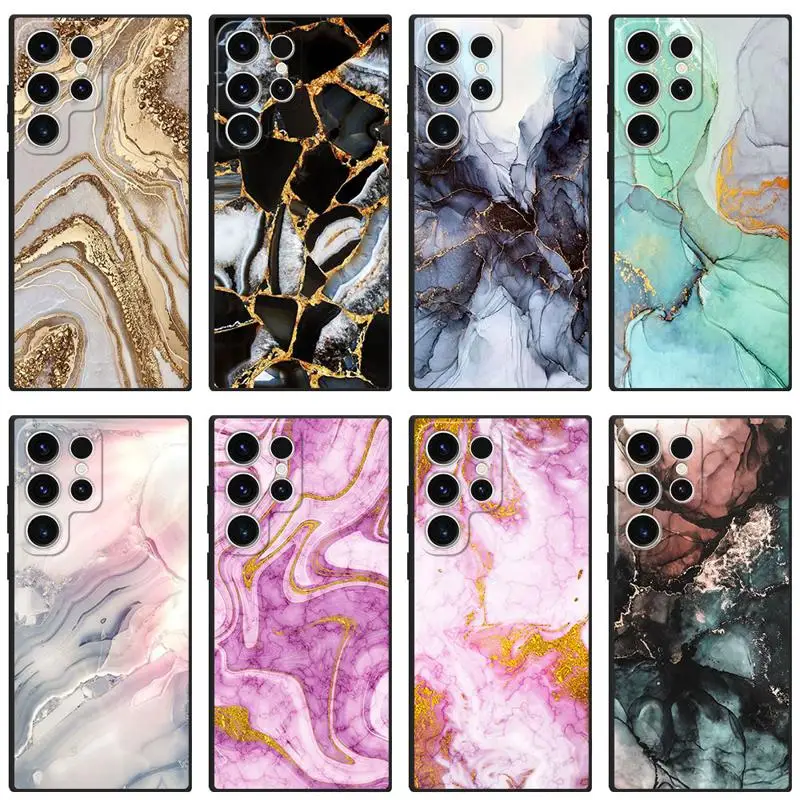 Case For Samsung Galaxy S23 S22 S21 5G S20 Plus Note 10 Plus 20 Ultra S23Ultra Soft Phone Case Marble