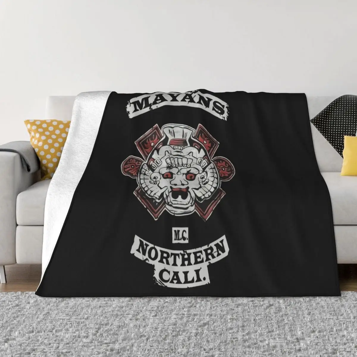 Men Mayans Mc ' Black Women New Surprise Famous Normal High Quanlity Science 3D Vacation Summer Crewneck Throw Blanket