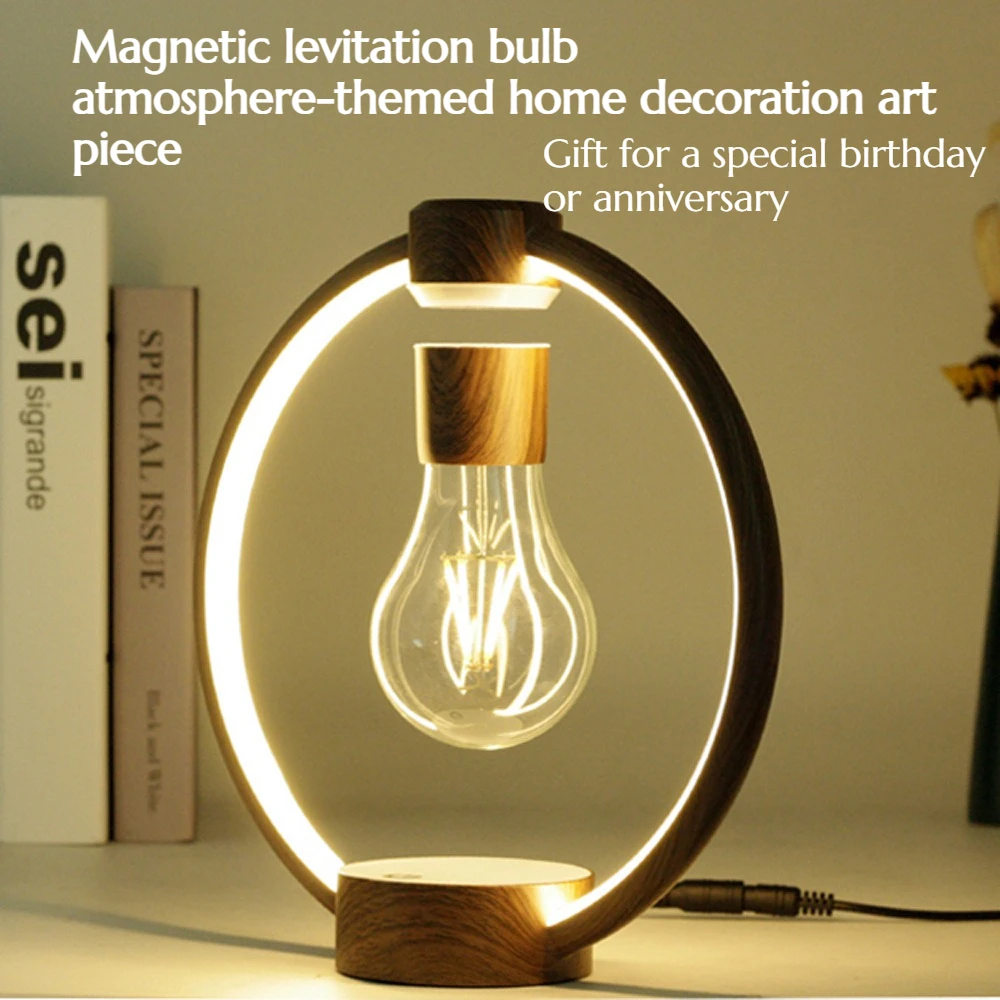 

Magnetic Levitation Bulb Atmosphere Lighting Display Piece Home High-end Decorative Art Piece Creative Birthday Gift