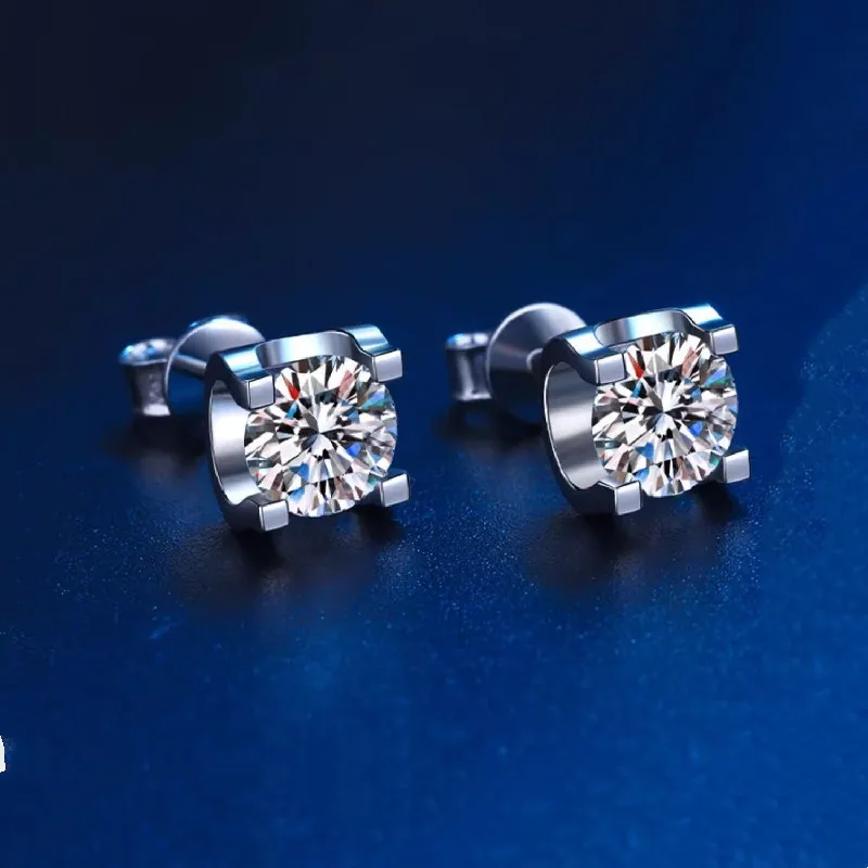 925 Sterling Silver Earrings 5A Zircon Simplicity for Women Wedding Engagement Fine Jewelry Luxury Accessories Gifts Party