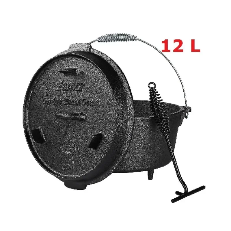 

12.5 L Cast Iron Dutch Pot Outdoor Camping