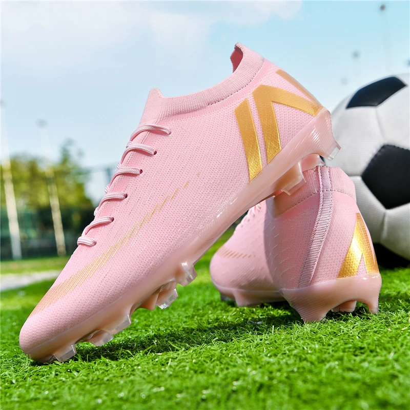

Men Outdoor Football Field Boots Society Cleats Soccer Shoes Professional Football Shoes Grass Training Long Spikes Sneaker