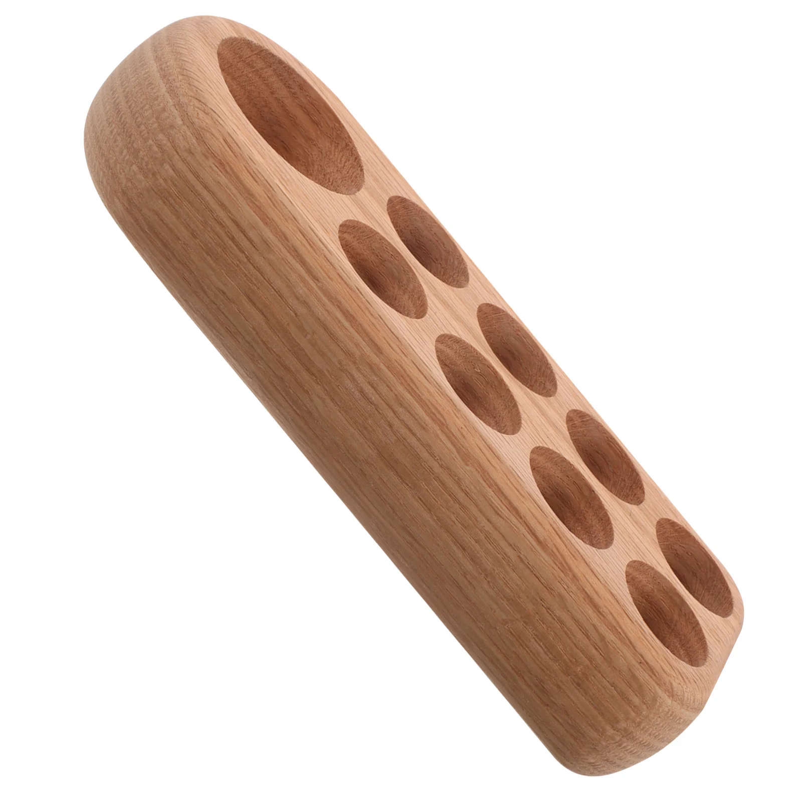 

Solid Wood Essential Oil Holder Rack 9 Slots Display Organizer for Bottles Perfumes Nail Polish Home Professional Spaces