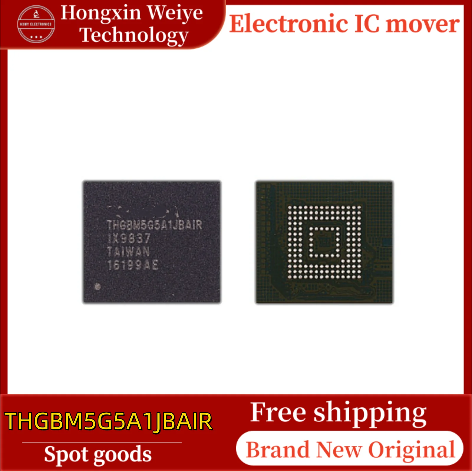 

10/50 pcs THGBM5G5A1JBAIR BGA153 EMMC 4G memory chip brand new in stock free shipping