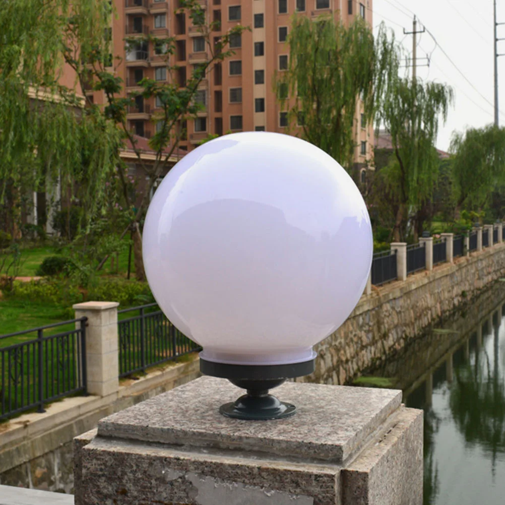 Frosted Glass Globe Outdoor Light Bulbs Street Light Globe Sphere Lamp Shade Outdoor Pathway Lights Tulip Tulips