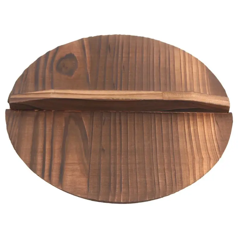 A7THK-Kitchen Multi-Functional Wooden Pot Cover Handle Pan Lid Eco-Friendly Anti-Scalding Wood Baking Pot Lids Cover