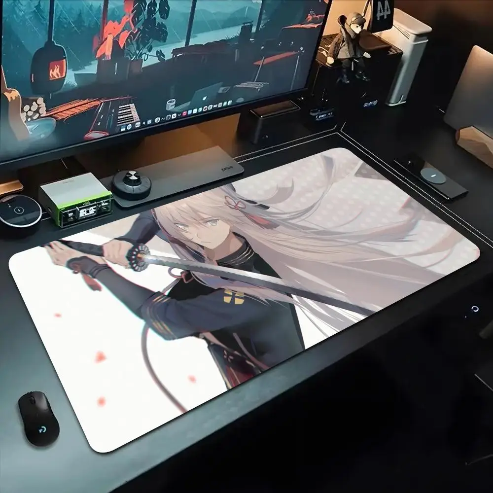 

Коврик для мыши Game White haired Warrior 500X1000 мм, большой игровой коврик для мыши Gamer XL, резиновый коврик для клавиатуры отаку, коврик для ноутбука, стола