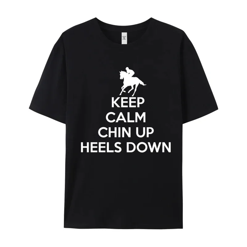 Crewneck Keep Calm Chin Up Heels 100% Cotton Youth Tshirts Design Short Sleeve Tops & Tees Newest Printed On Tops Tees