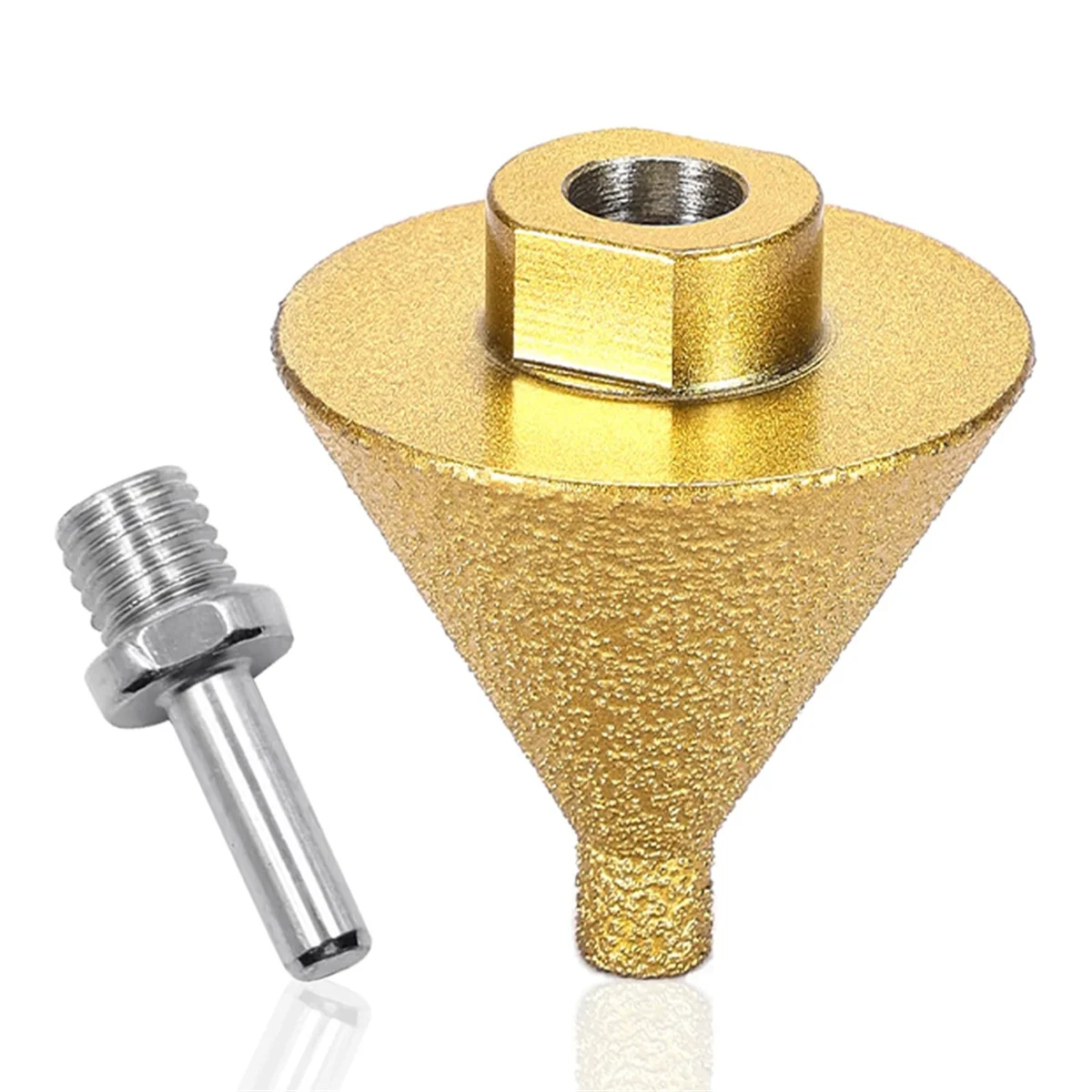 Diamond Beveling Chamfer Bit 0-2 Inch (50mm),Countersink Drill Bit for Tile, Granite,M10 Thread for 100mm Angle Grinder