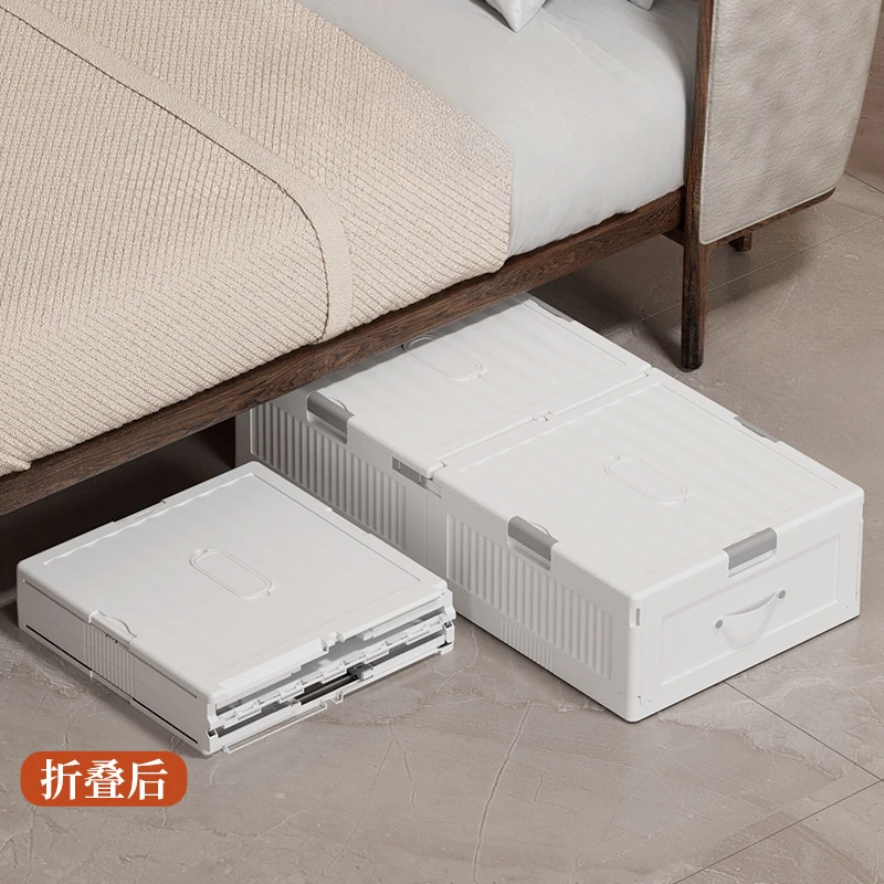 Large Capacity Clothes Organizer Underbed Drawer Type Storage Box Dust-Proof with Wheels Folding Design Bedroom Storage Solution