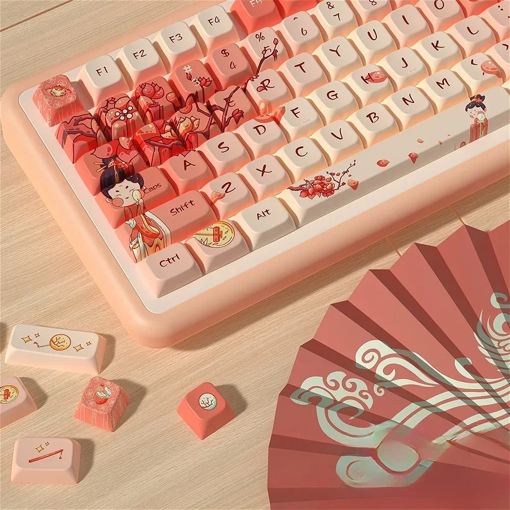 MDA Cartoon personalizado Keycap Set, PBT grande Set, criativo para MX Switch, 60, 84, 90, 104, 108, jogos teclados mecânicos