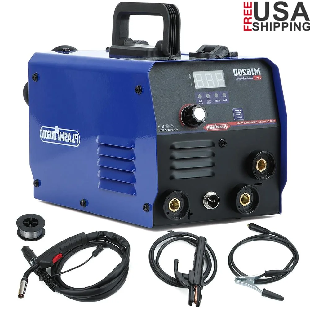 200A Multi-function Welder MIG Stick TIG 3-in-1 Flux Core Gasless Welding Machine