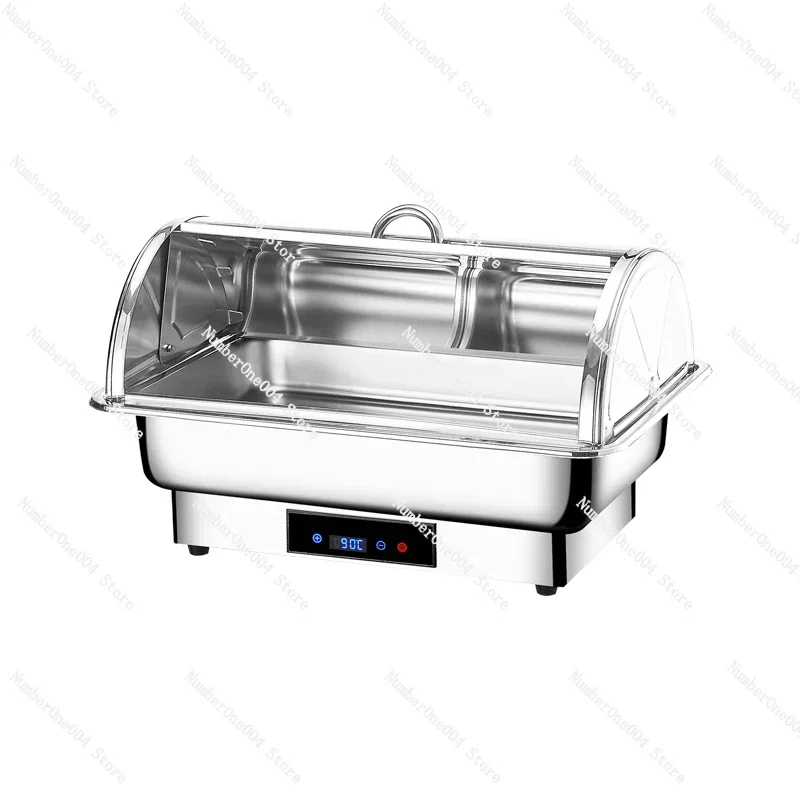

Stainless Steel Buffet Stove Electric Heating Buffy Stove Visual Transparent Clamshell Hotel Canteen Breakfast Insulation Stove