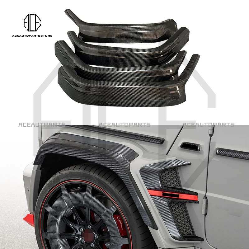 

G900 Over Fender Dry Carbon Fiber Material Wheel Eyebrow Rocket Style Flares Wheel Arch For W464 W463A G63 G65 G550 G500