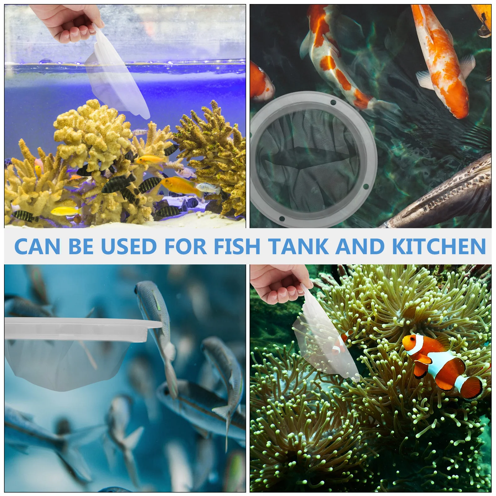 

2pcs Nylon Filter Mesh White Fish Tank Cleaner Aquarium Cleaning Tool For Household Kitchen Milk Coffee Infuser