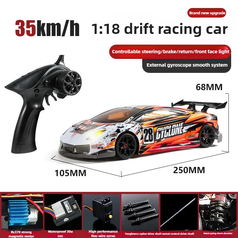 

Kawaii Toy Car Funny Gift-Upgrade 1:18 Full-scale High-speed 4WD Rc Drift Car,Profession Racing Rc Cars,Rc Crawler Toys for Kids