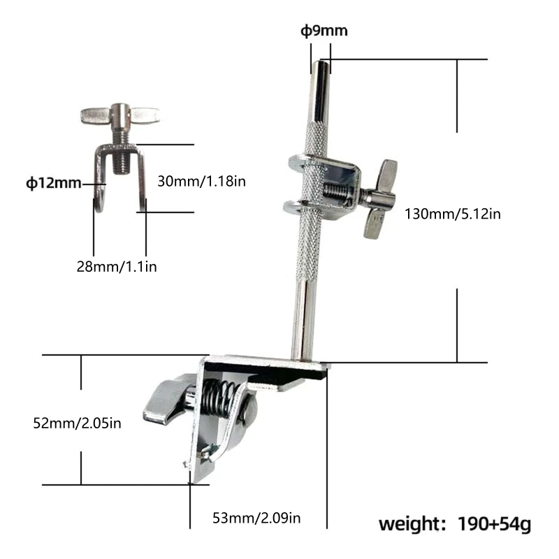 Cowbell Clamps Drum Clamps Cowling Mounting Bracket Expansion Clamps Adjusted Percussion Drum Rack Cowbell Bracket