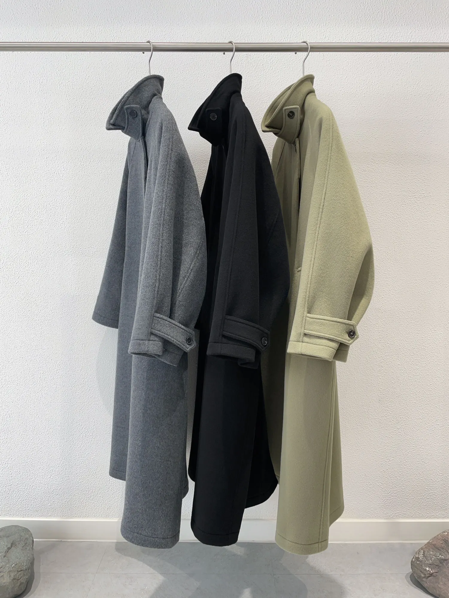 

Authentic Korean Sle FP Wool Coat Genuine Product Fall New Arrival Long Sve Collar Straight Cut Commute Friendly